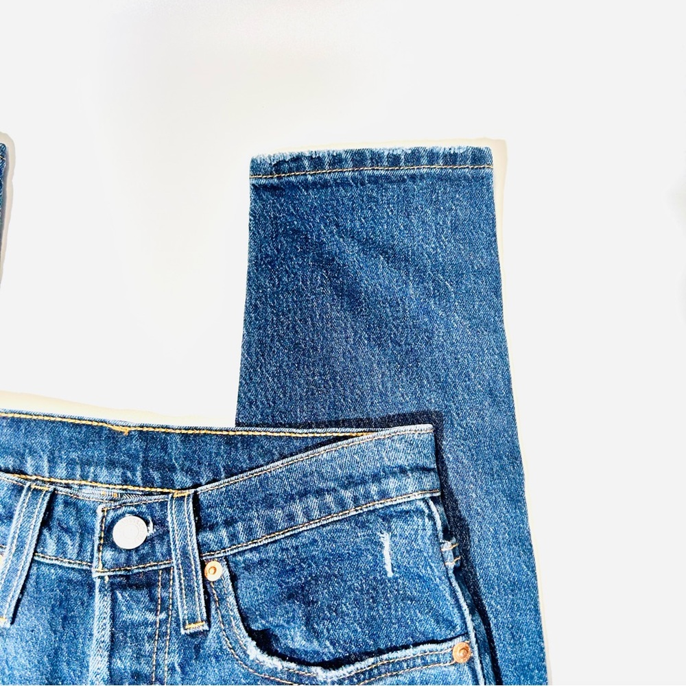 Levi’s jeans 501 Buttonfly skinny jeans high rise distressed women size 26 - Picture 8 of 10